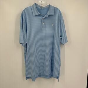 Peter Millar Summer Comfort Golf Polo Shirt Size XL‎ Striped Performance